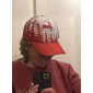 casquette de baseball à imprimé cerf de forêt rouge et blanc pour hommes – chapeau d'extérieur décontracté réglable pour les amoureux de la nature