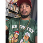 Camisetas navideñas divertidas para hombre, camisetas navideñas en 3D, camisetas casuales con estampado 3D de hombre de jengibre, camisetas deportivas para exteriores, vacaciones, lago, azul, rojo,
