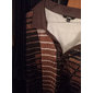 Hombre Plaid Camisetas polo Camiseta de golf Manga Larga Camisas de polo Camisas con cuello Vintage Casual Ropa de vacaciones Ropa formal Ropa de festival Impresión 3D Botones Marrón Oscuro Azul