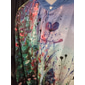 Per uomo Floreale Camicia Camicia con Bottoni Manica Lunga Moda Streetwear Designer Casuale Quotidiano All'aperto Estate Primavera Autunno Collo alla coreana Stampato Blu Giallo Viola Verde Grigio