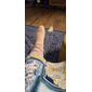 Femmes Bottes Bottes de motard Bottes de Cowboy Chaussures en Daim Extérieur Quotidien Bottes hautes au genou Boucle Talon plat Bout Rond ancien Occasionnel Minimalisme Faux Cuir Fermeture éclair