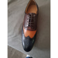Homme Baskets habillées Cuir Cuir de vachette pleine fleur italien Antidérapantes Lacet Marron / Bleu