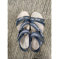 Women's Blue Sport Sandals with Adjustable Straps and Geometric Pattern – Comfortable Outdoor Walking Shoes for Hiking, Travel and Casual Wear