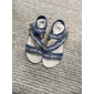 Women's Blue Sport Sandals with Adjustable Straps and Geometric Pattern – Comfortable Outdoor Walking Shoes for Hiking, Travel and Casual Wear
