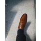 Mocassins à enfiler en cuir d'autruche gaufré pour hommes - chaussures habillées marron de qualité supérieure, légères et confortables pour les affaires ou les tenues décontractées