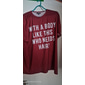 T-Shirt da Uomo a Manica Corta Divertente 'Con un Corpo Così Chi Ha Bisogno di Capelli?' T-Shirt Grafica Top Umoristico di Stile di Vita