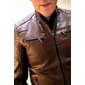 Homme Simili Cuir Veste moto Blouson Moto du quotidien Chaud Pluie Etanche Zippé Automne hiver Couleur Pleine Punk Rétro Vintage Mao Normal Noir Jaune Café Veste