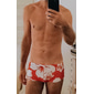 Homme Shorts de bain Maillots de Bain Slips de bain Imprimé Impressions Graphiques Fleur / Floral Respirant Doux Extérieur Occasionnel Quotidien Hawaïen Élégant Noir Blanche Micro-Élastique
