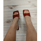 bruna genomskinliga damsandaler med fyrkantig tå med slip-on klack – moderna chica mulor för fester, fritidskläder och sommarutflykter