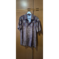 Hombre Geométrico Diseño Geométrico Camisa Abotonar la camisa Manga Corta Vintage Moda informal Vacaciones Diario Verano Cuello Vuelto Camisas con cuello Botones Estampado Negro Azul Piscina