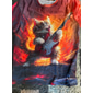 Homme Chat Guitare T-shirt Manche Courte T-shirt Impression 3D Col ras du cou Chemise Exagéré Designer Soirée Fête Rouge Été Printemps Vêtement Tenue S M L XL XXL XXXL