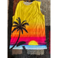 Homens Gráfico Coqueiro Top de colete Camiseta masculina sem mangas Sem Manga Camiseta Impressão 3D Gola Redonda Camisa Férias Tropical Designer Festa Diário Ginásio Amarelo Primavera Verão Roupa S M
