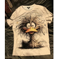 Homme Animal Drôle T-shirt Manche Courte T-shirt Impression 3D Col ras du cou Chemise Rétro Vintage Occasionnel Rue Occasionnel Bar Bleu Ciel Blanche Kaki Printemps & Été Vêtement Tenue S M L XL XXL
