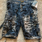 Homme Shorts Tactiques Shorts cargo Short camouflage Shorts Boutons Multi-poches Camouflage Portable Longueur Genou Extérieur Quotidien Camping & Randonnée Mode Classique Bleu camouflage Gris