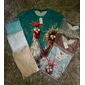 Homme Coq Drôle T-shirt Manche Courte T-shirt Impression 3D Col ras du cou Chemise Rétro Vintage Occasionnel street style Sport en Plein Air Fête Sortir Marron Sapin Vert foncé Vert Printemps & Été
