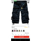 Herren Cargo Shorts Kurze Hosen Capri-Shorts Caprihose Kurze Hose für Wanderer Tasche Glatt Komfort Atmungsaktiv Wadenlänge Arbeit Casual Täglich Modisch Strassenmode Rote Marineblau