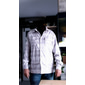 Per uomo Griglia Camicia Camicia di flanella Sopracamicia Manica Lunga Camicia Collo ripiegato Casuale Quotidiano Blu Nero / Bianco Bianco grigio Nero+rosso+grigio scuro Giallo Abbigliamento Moda