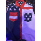 Men's American / USA National Flag Shirt Western Shirt Cowboy Shirt Sleeveless Western Style Outdoor Party Summer Spring Shirt Collar White
