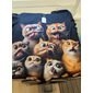 Homens Gato Engraçado Camiseta Manga Curta Camiseta Impressão 3D Gola Redonda Camisa Exagerado Designer Festa Feriado Azul Preto Branco Verão Primavera Roupa S M L XL XXL XXXL