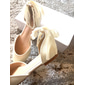 Zapatos planos con tiras en el tobillo y perlas blancas para mujer: elegantes zapatos de novia para bodas y ocasiones especiales
