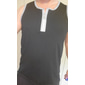 Herren Tank Top Weste Unterhemd Ärmelloses Shirt Ärmellos U-Ausschnitt Sommer Farbblock Patchwork Mode Klassisch Bequem Reißverschluss Straße Lässig Sport Schwarz Weiß Marineblau Top T-Shirt für