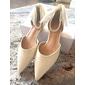 Zapatos planos con tiras en el tobillo y perlas blancas para mujer: elegantes zapatos de novia para bodas y ocasiones especiales