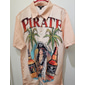 Voor heren Brief Hula meisjes Overhemd Hawaiiaans overhemd Aloha-shirt Korte Mouw Overhemd Strijkijzer Vintage Modieus Streetwear Buiten Straat Casual Zwart Geel Zwart / Rood S M L