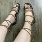Women's Boho Braided Gladiator Sandals with Tassel Accents and Lace-Up Design, Perfect for Summer Festivals and Beach Outings