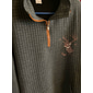Voor heren Sweatshirt Wafel Sweatshirt Sweatshirt met kwartrits Zwart Donkergrijs Halve rits Rendier Afdrukken Kerstmis Dagelijks Feestdagen Polyester Streetwear Casual Lente & Herfst Kleding Hoodies