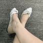 női flyknit csomós bebújós lapos cipő - puha kötött felsőrész stílusos csíkokkal és tartós talppal, tökéletes kényelmes és hétköznapi tevékenységekhez