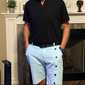 Homme Short Short en lin Short d'été Poche Bouton latéral Jambe droite Couleur unie Confort Respirable Longueur genou Casual du quotidien Vacances Mode Blanche Bleu Non Elastique