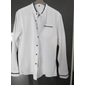 Homme Chemise Chemise à col officier Chemise habillée Chemise Oxford Chemise Boutonnée Patchwork Mariage Vacances Bleu Ciel Blanche bleu marine Gris manche longue Col montant Printemps & Été Vêtement