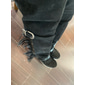 Femmes Bottes Bottes de Cowboy Chaussures en Daim Grande Taille Extérieur Quotidien Couleur Unie Cuissardes Gland Talon Compensé Talon Caché Bout Rond Élégant Bohème ancien Marche Faux daim À lacets