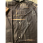 Hombre Geométrico Cuadrícula / Cuadros Camisa Abotonar la camisa Manga Corta Moda informal Exterior Vacaciones Ropa de calle Verano Primavera Cuello Vuelto Impresión 3D camisas con cuello Negro Rosa