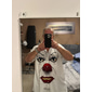 Herren Gruseliger Clown Lustig Clown Hemd Sommerhemd Knopfhemd Kurzarm Modisch lässig Outdoor Urlaub Alltagskleidung Sommer Frühling Umlegekragen 3D-Druck Hemden mit Kragen Eine Tasche vorne Weiß 1