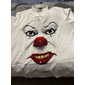 Herren Gruseliger Clown Lustig Clown Hemd Sommerhemd Knopfhemd Kurzarm Modisch lässig Outdoor Urlaub Alltagskleidung Sommer Frühling Umlegekragen 3D-Druck Hemden mit Kragen Eine Tasche vorne Weiß 1