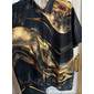 Per uomo Lusso Astratto Marmo Camicia Camicia con Bottoni Manica Corta Moda Casual Vacanza Ferie Abbigliamento casual alla moda Estate Primavera Collo ripiegato Stampa 3D camicie con colletto Nero