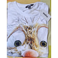 Hombre Animal 3D Gracioso Camiseta Manga Corta Camiseta Impresión 3D Cuello Barco Camisa Exagerado Design Fiesta Festivos Blanco 1 Blanco 2 Blanco 3 Verano Primavera Ropa S M L XL XXL XXXL