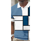 Homme Bloc de Couleur Chemises Polo Gaufre Manche Courte Polos Chemises à Col Vêtement décontracté de travaile Extérieur Affaires École Tenue Quotidienne Impression 3D Boutons Été Bleu Rouge Orange