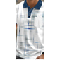 Homme Géométrique Ligne Polo Manche Courte Polos Chemises à Col Vêtement décontracté de travaile Extérieur Athleisure Tenue quotidienne Avec Poches Impression 3D Boutons Été Bleu Noir et Blanc Noir
