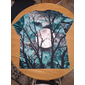 Tricou unisex cu imprimeu grafic cu lună spooky pentru bărbați tricou cu mânecă scurtă tricou cu imprimare 3D cu guler rotund Haine de designer casual mari și înalte zilnic vacanță vin galben roșu