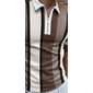 Homme Tee Shirt Golf Polo Casual Quarter Zip Manche Courte Mode Décontractées Rayé Zippé Eté Printemps Standard Noir Blanche Jaune Rose Claire Bleu Roi Bleu Tee Shirt Golf