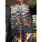 Herren Skelett Kostüm T Shirt Langarm T-Shirt 3D-Druck Rundhalsausschnitt Hemd Mode Übertrieben Straße Lässig Täglich Schwarz 1 Schwarz 3 Schwarz 2 Sommer Frühling Herbst Bekleidung S M L XL XXL XXXL