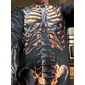 Herren Skelett Kostüm T Shirt Langarm T-Shirt 3D-Druck Rundhalsausschnitt Hemd Mode Übertrieben Straße Lässig Täglich Schwarz 1 Schwarz 3 Schwarz 2 Sommer Frühling Herbst Bekleidung S M L XL XXL XXXL