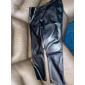 Homme Pantalons Pantalon en simili cuir Pantalon décontracté Avec Poches Uni Confort Doux Extérieur Quotidien Sortir Mode Occasionnel Noir