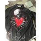 Chemise de costume cœur crâne pour hommes chemise à boutons manches longues style gothique punk sombre vacances été printemps chemises à col imprimé en 3D rouge vert