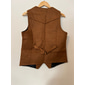 Men's Vest Gilet Suede Vest Vacation Daily Date Fashion Casual Spring &  Fall Pocket Buttons Elastane Polyester Comfortable Plain Single Breasted One-button V Neck Regular Fit Black Champagne