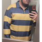 Homme Rayures horizontales Polo de rugby manche longue Polos Chemises à Col Vêtements de sport Occasionnel École Extérieur Athleisure Impression 3D Printemps Automne Hiver Jaune Orange Vert