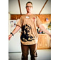 Herren Grafik Löwe Kreuz T Shirt Henley Hemd Kurzarm 3D-Druck Retro Vintage Lässig Sport im Freien Ferien Ausgehen Frühling & Sommer Blau Himmelblau Khaki Grau Henley Henley T-Shirt
