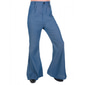 Homme pantalon de costume Pantalon Disco Pantalon évasé L'éxtremité inferieur de la cloche Pantalon Poche Plein Confort Doux Toute la longueur Extérieur Soirée du quotidien Mode Vêtement de rue Bleu